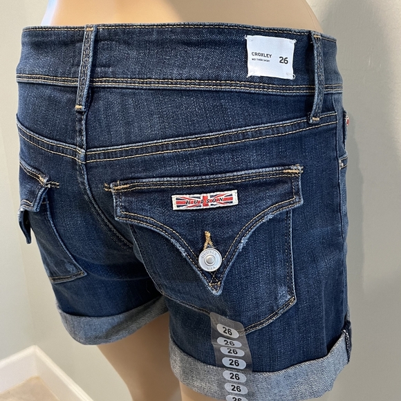Hudson Croxley Mid Thigh Blue Denim Rolled Cuff Short  Size 26. NWT - Picture 5 of 14